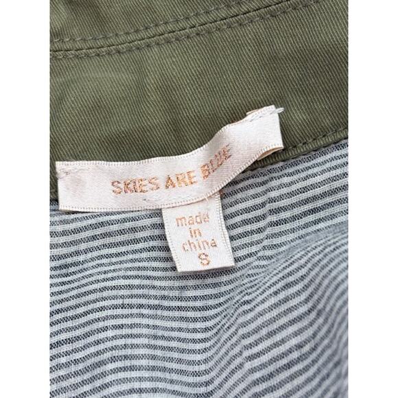 Skies Are Blue Fully Embroidered Army Green Jacket with Florals – Size Small - Picture 7 of 9